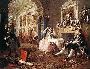 William Hogarth The Tete a Tete from the Marriage a la Mode series Sweden oil painting artist